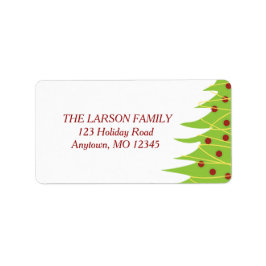 Árbol de Navidad Rojo y Verde | Etiquetas de Direc