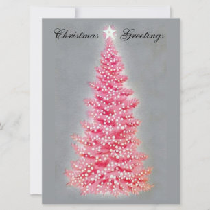 Árbol de Navidad rosa brillante y brillante 