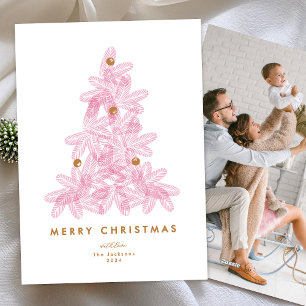 Árbol de Navidad Rosa en capas