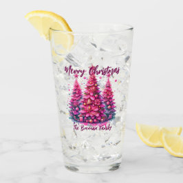 Árbol de Navidad Rosa Personalizado Familia