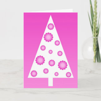 Árbol de navidad rosa - Tarjeta