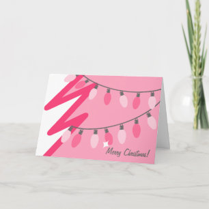 Árbol de Navidad rosa - Viejas luces de moda