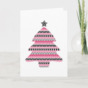 Árbol de navidad rosa y negro