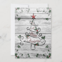 Árbol de Navidad Rustic Aged Barn Wood Holly