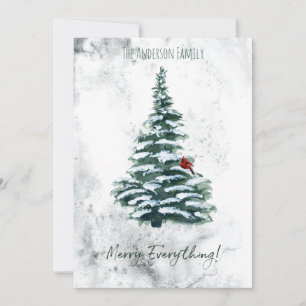 Árbol de Navidad rústico de acuarela de granja cam