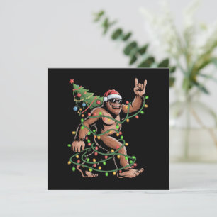 Árbol de Navidad Santa Bigfoot Luces de Navidad Sa