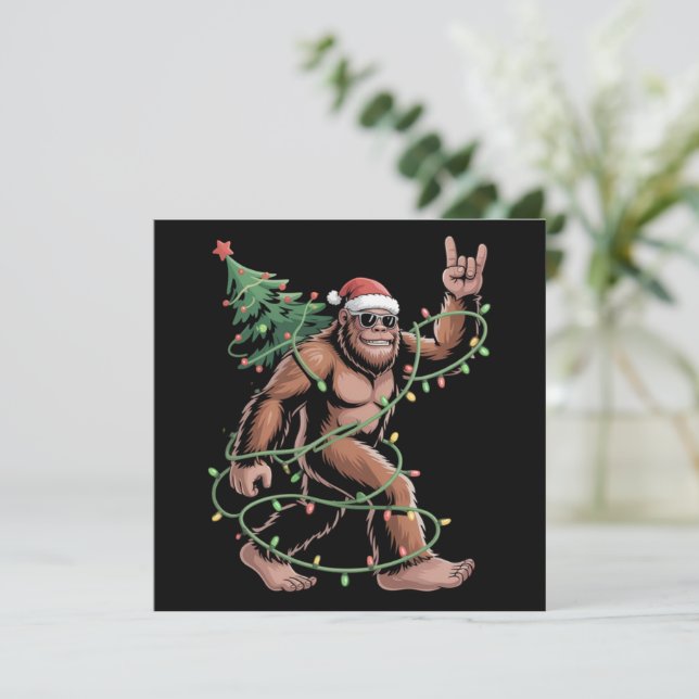 Árbol de Navidad Santa Bigfoot Luces de Navidad Sa (Anverso de pie)