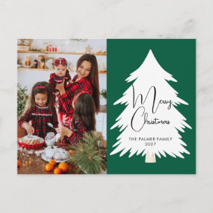 Árbol de Navidad sencillo familia foto de Navidad