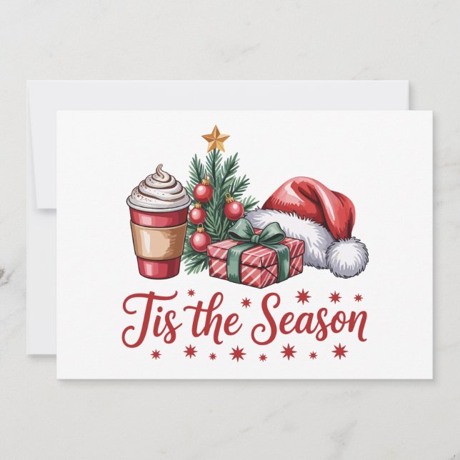 Árbol de Navidad Sentimiento Alegre Cacao Caliente (Anverso)
