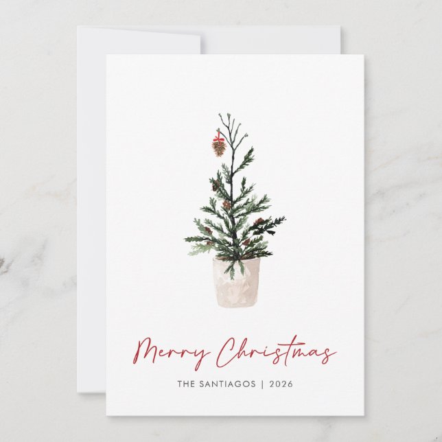 Árbol de navidad simple y moderno (Anverso)