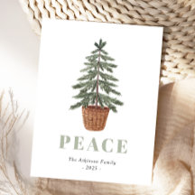 Árbol de Navidad Simple y Pacífico