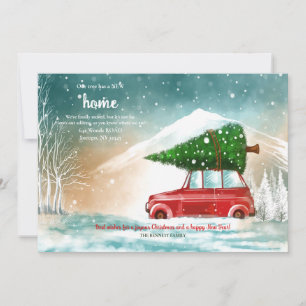 Árbol de Navidad sobre la Invitación de desplazami