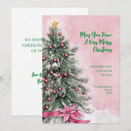 Árbol de Navidad sobre Rosa