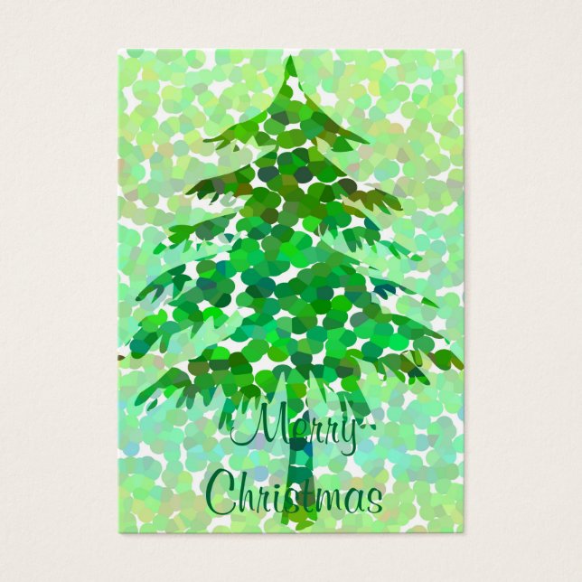 Árbol de Navidad - tarjeta de etiqueta de regalo (Frente)