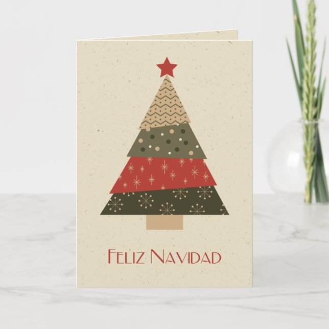Arbol de Navidad Tarjeta de Felicitacion. (Anverso)