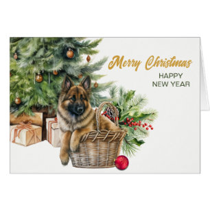 Árbol de Navidad Tervuren Dog Wicker Basket Belga