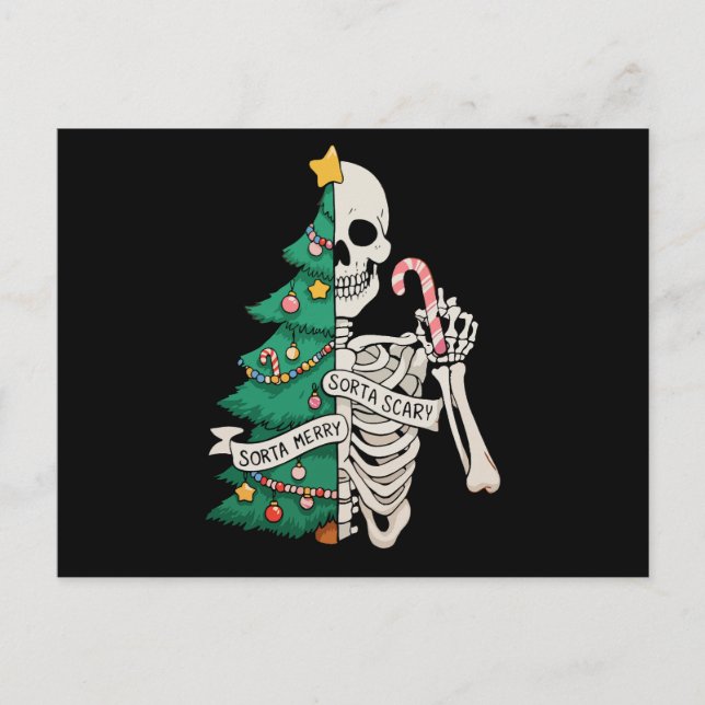 Árbol de Navidad Un Poco Alegre Un Poco Espeluznan (Anverso)