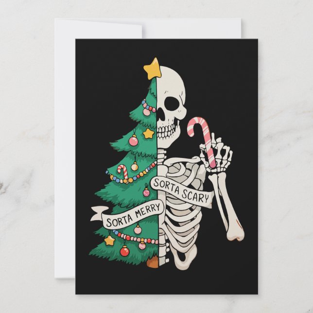 Árbol de Navidad Un Poco Alegre Un Poco Espeluznan (Anverso)