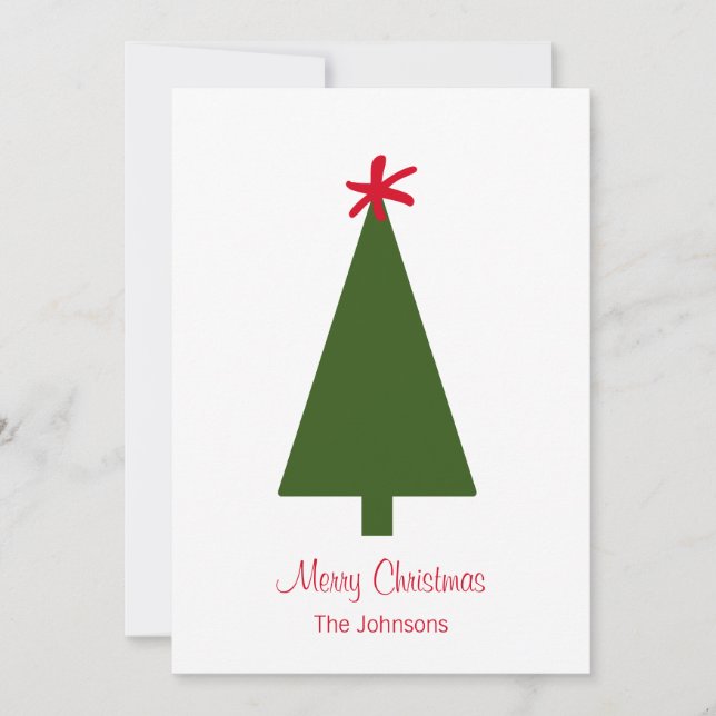 Árbol de Navidad verde mínimo Rojo copo de nieve s (Anverso)