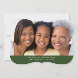 Árbol de Navidad Verde y Rojo, tarjeta de foto de 