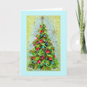 Árbol de Navidad Vintage en Bombilla de Flash de F