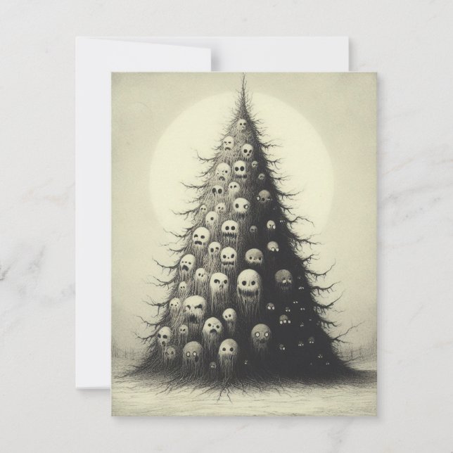 Árbol de Navidad Vintage Espeluznante Horror Gótic (Anverso)