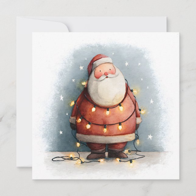 Árbol de Navidad Vintage Retro Simple Santa Claus  (Anverso)