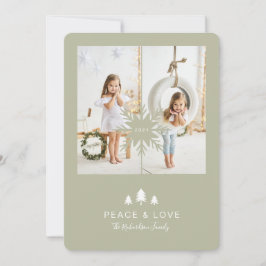 Árbol de Navidad y copo de nieve de papel Kraft 2 