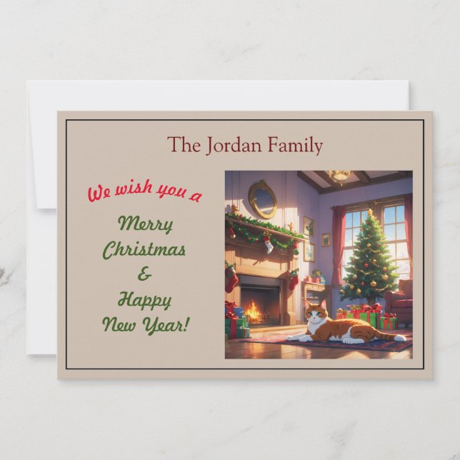 Árbol de Navidad y Gatito (Anverso)