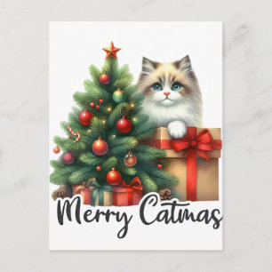 Árbol de Navidad y Gato 2025