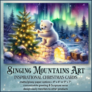 Árbol de Navidad y iglú de oso polar Inspirador