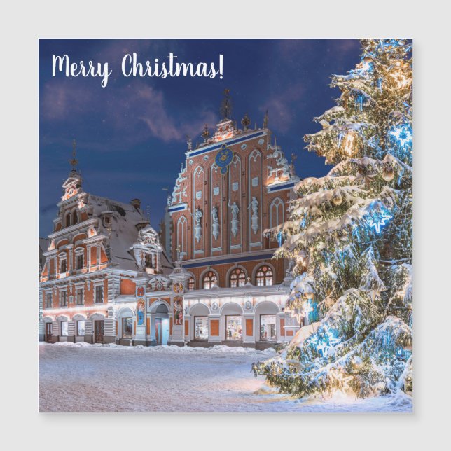 Árbol de Navidad y la casa de las cabezas negras e (Anverso)