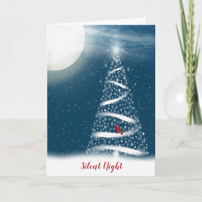Árbol de Navidad y Luna de Estrella Blanca (Anverso)
