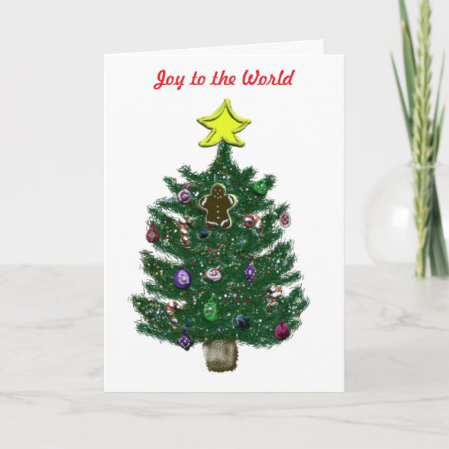 Árbol de Navidad y pan de jengibre de estrella ama (Anverso)