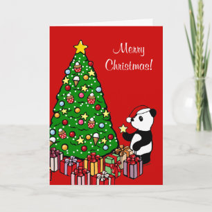 Árbol de Navidad y Personalizado Panda