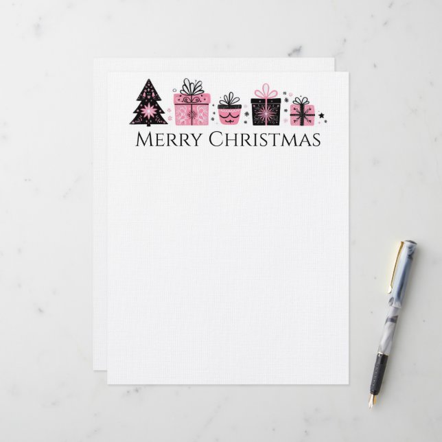 Árbol de Navidad y presenta membrete (Anverso/Reverso In Situ)