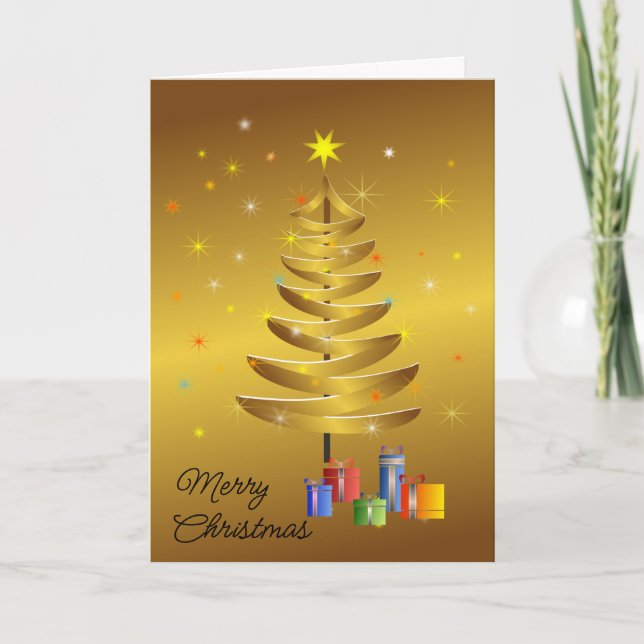 Árbol de Navidad y regalos (Anverso)