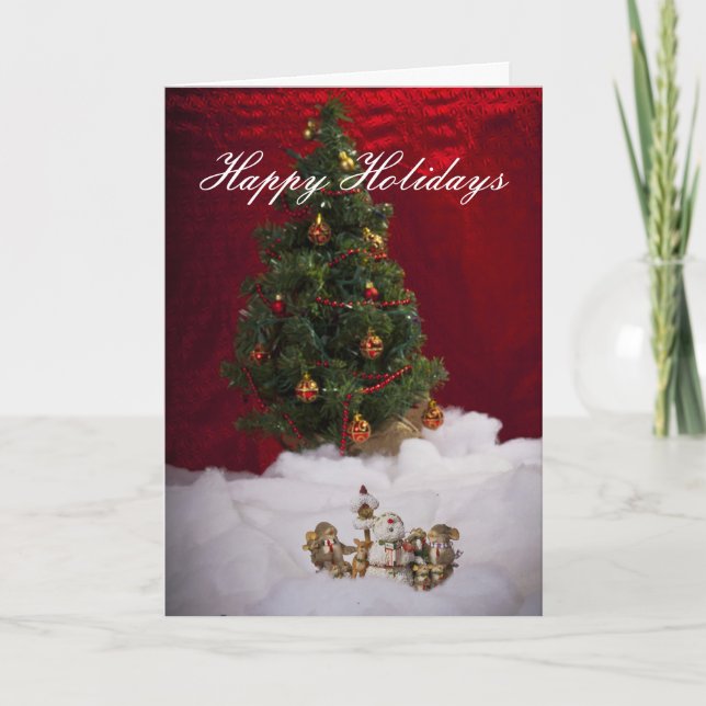 Árbol de Navidad y tarjeta navideña de viajero de  (Anverso)