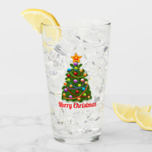 Árbol de Navidad y vidrio personalizado de estrell