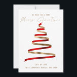 Árbol de oro rojo 2024 Calendario Feliz Navidad<br><div class="desc">Elegante Red Gold Tree 2024 Calendar Merry Christmas está en un elegante guión de estilo manuscrito. Con un práctico calendario de 2024 en la parte trasera para sus destinatarios y un saludo de Año Nuevo Feliz.</div>