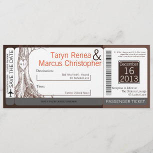 Árbol de otoño de la invitación a la boda de línea