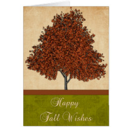 Árbol de otoño :: Tarjeta de saludo Happy Fall