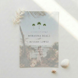 Árbol de Palma Boda Minimalista Elegante
