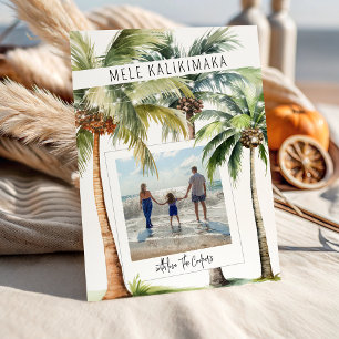 Árbol de Palma Tropical Mele kalikimaka Navidad