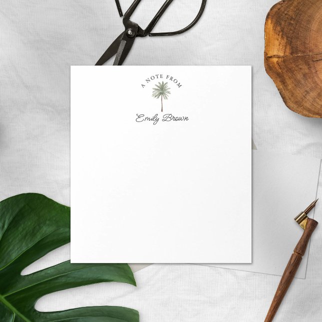 Árbol De Palma Una Nota Del Bloc De Notas Personal (Subido por el creador)