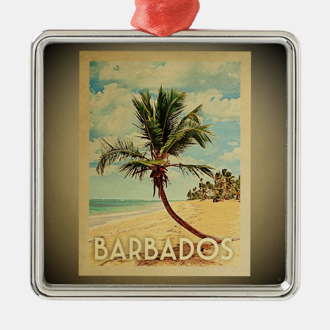 Árbol de palmas con ornamento de viajes de época d (Frente)