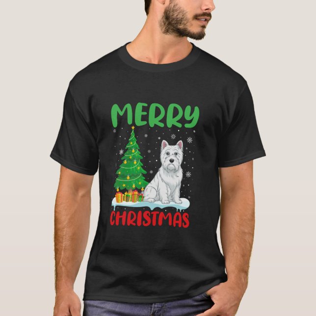 Árbol de perro occidental Navidad Hombres suéter m (Anverso)