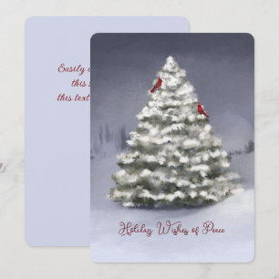 Árbol De Pino Cubierto De Nieve Dos Navidades De C