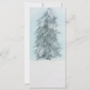 Árbol de pino de invierno - Pintura acrílica