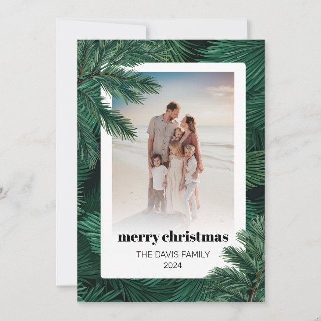 Árbol de pinos de fotos de la familia navidad de M (Anverso)